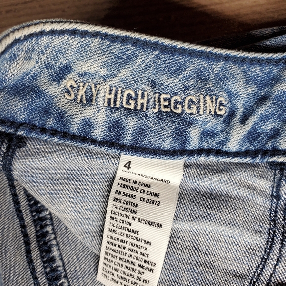 American Eagle Outfitters AEO Sky High Jeggings Vintage Collection Size 4 NWOT - Picture 5 of 16